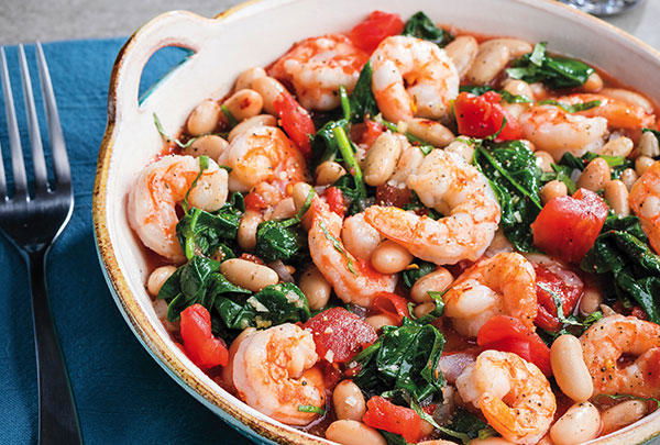 One-Pot Shrimp with White Beans & Tomatoes